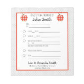 Red Pset Apple School Note Notitieblok (Voorkant)