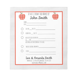 Red Pset Apple School Note Notitieblok