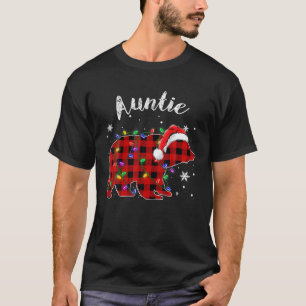 Red Pset Auntie Beer Buffalo Matching Family Paja T-shirt
