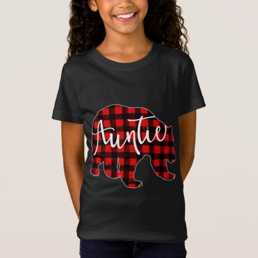 Red Pset Auntie Beer komt overeen met kerstmis ev T-shirt (Voorkant)