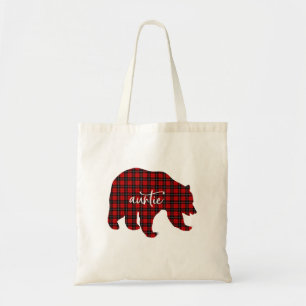 Red Pset Auntie Beer Matching Pajama Family Tote Bag