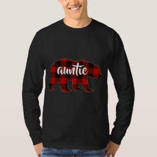 Red Pset Auntie Buffalo Matching Family Pajama Ch T-shirt