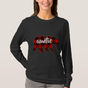 Red Pset Auntie Buffalo Matching Family Pajama Ch T-shirt