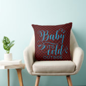 Red Pset/Baby Het is koud buiten Pillow Kussen (Stoel)