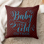 Red Pset/Baby Het is koud buiten Pillow Kussen (Deken)