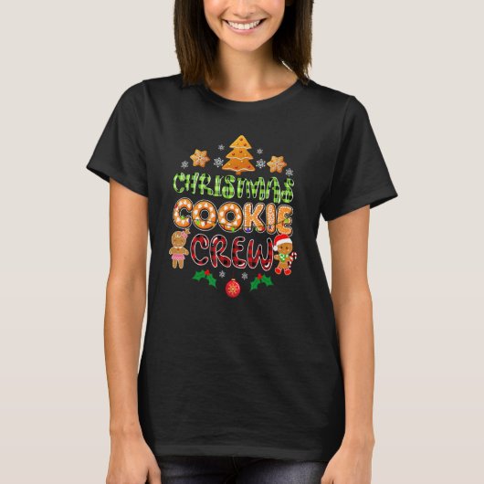 Red Pset Bakers kerst Koekkerij Crew Familie Baki T-shirt (Voorkant)