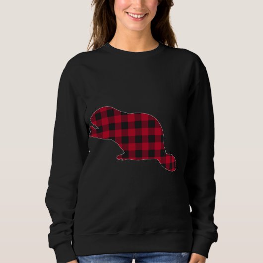 Red Pset Beaver met kerstviering die buffalo famil Trui (Voorkant)