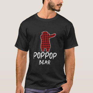 Red Pset-Beer met kerstmis Pajama Poppop Mat T-shirt
