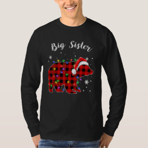 Red Pset Big Sister Beer Buffalo Familie Pajama Ch T-shirt