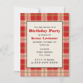 Red Pset Birthday Party Invitation Kaart (Voorkant)