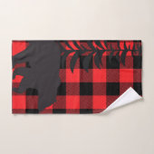 Red Pset Black Beer Silhouette Bad Handdoek (Handdoek)