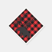 Red Pset Black Beer Silhouette Servet (Hoek)