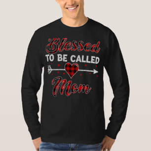 Red Pset Blessed heet moeder T-shirt