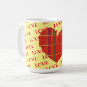 Red Pset Bright Heart Love Mok Cup (Voorkant links)