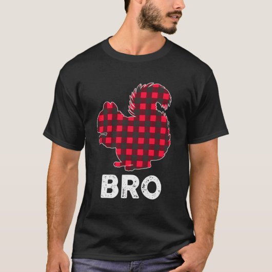 Red Pset Bro Squirrel met kerstcadeaus P T-shirt (Voorkant)