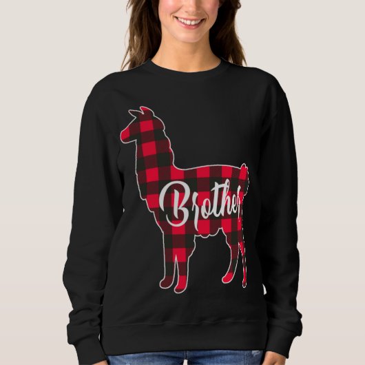 Red Pset Brother Llama-kerstwedstrijd Trui (Voorkant)