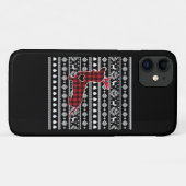 Red Pset Buffalo Dachshund Dog Kerstmis Case-Mate iPhone Case (Achterkant (horizontaal))