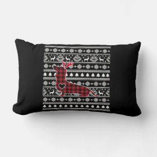 Red Pset Buffalo Dachshund Dog Kerstmis Kussen