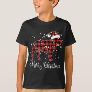 Red Pset Buffalo French Bulldog Merry kerstP T-shirt