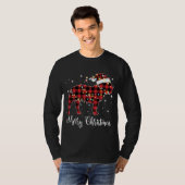 Red Pset Buffalo French Bulldog Merry kerstP T-shirt (Voorkant volledig)