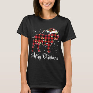 Red Pset Buffalo French Bulldog Merry kerstP T-shirt