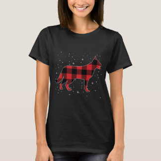 Red Pset Buffalo German Shepherd Dog kerstPa T-shirt