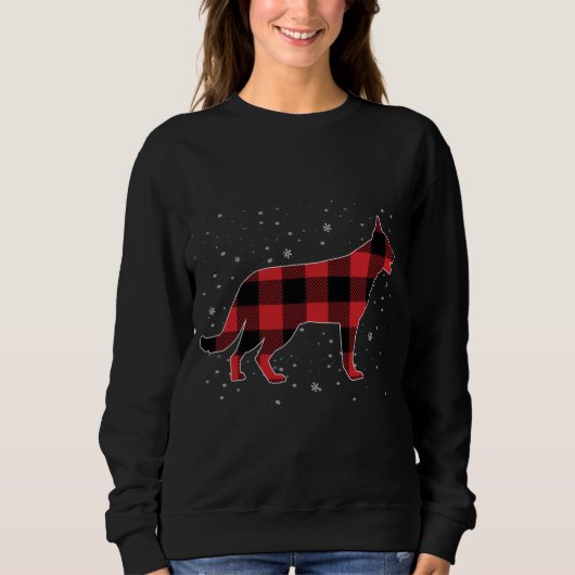 Red Pset Buffalo German Shepherd Dog kerstPa Trui (Voorkant)