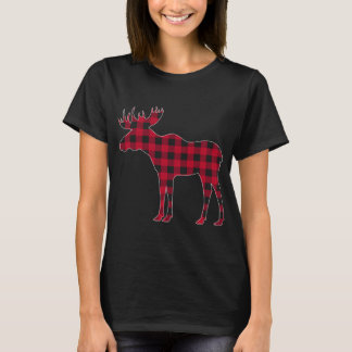 Red Pset Buffalo Moose met kerstcadeau T-shirt