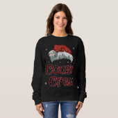 Red Pset Buffalo Neef Crew Pajama Matching Fami Trui (Voorkant volledig)