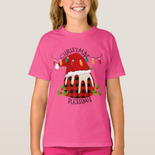 Red Pset Buffalo Santa Kerstmis T-shirt