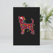 Red Pset Chihuahua Dog kerstpyjama Familie X Bedankkaart (Staand voorkant)