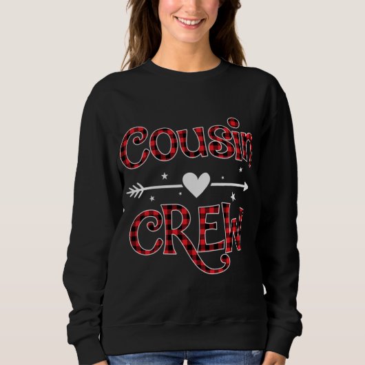 Red Pset Cousin Crew Funny Family Matching Christu Trui (Voorkant)