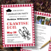 Red Pset Crawfish Boil 3 Foto Graduparty Kaart