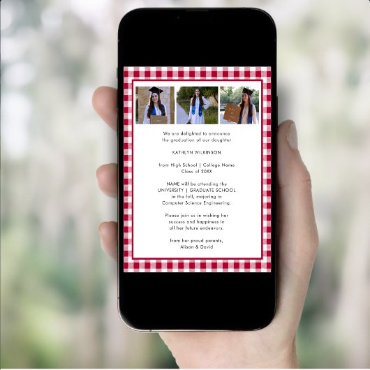 Red Pset Crawfish Boil 3 Foto Graduparty Kaart