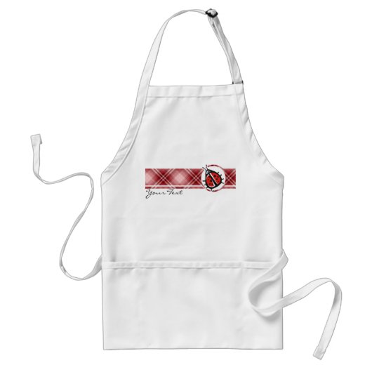 Red Pset Cute Ladybug Standaard Schort (Voorkant)