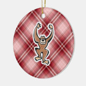 Red Pset Cute Monkey Keramisch Ornament (Links)