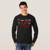 Red Pset Dachshund Love kerstpyjama Family T-shirt (Voorkant volledig)