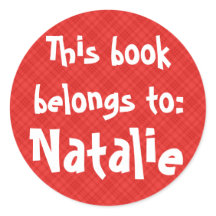 Red Pset "Dit boek behoort tot" Etiket