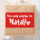 Red Pset "Dit boek behoort tot" Etiket (Insitu)