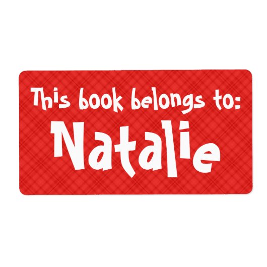 Red Pset "Dit boek behoort tot" Etiket (Voorkant)