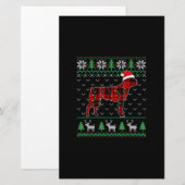 Red Pset Dog Ugly Kerstlights Boston Terrier Briefpapier (Voorkant / Achterkant)