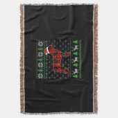 Red Pset Dog Ugly Kerstlights Boston Terrier Deken (Voorkant Verticaal)