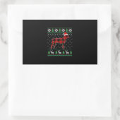 Red Pset Dog Ugly Kerstlights Boston Terrier Rechthoekige Sticker (Tas)