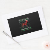 Red Pset Dog Ugly Kerstlights Boston Terrier Rechthoekige Sticker (Envelop)