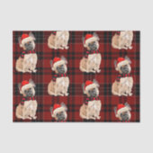Red Pset en French Bulldog Kerstmis Tissuepapier (Voorkant)