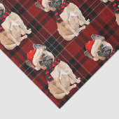 Red Pset en French Bulldog Kerstmis Tissuepapier (Detail)