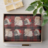 Red Pset en French Bulldog Kerstmis Tissuepapier (Geschenk)