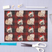 Red Pset en French Bulldog Kerstmis Tissuepapier (Craft)