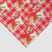 Red Pset en Kerstmis Rough Collie Lover Holiday Tissuepapier (Detail)