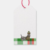 Red Pset en Scottish Terrier Dog Kerstmis Cadeaulabel (Achterkant)